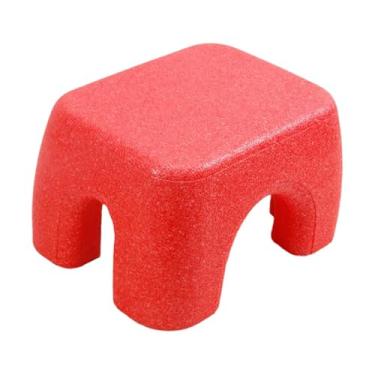 Imagem de FytStycale Banquinho Infantil de Espuma, com Bordas Arredondadas E Espessura Adequada para Trocar Sapatos, Usar Como Apoio para Os Pés Na Cama, Na Sala de Aula O, Vermelho, Tamanho real
