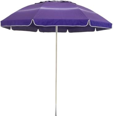 Imagem de Guarda Sol De Praia Gigante Piscina E Pesca Camping Verão Ombrelone Articulado Grande Sombrinha De Praia Sombreiro (Roxo 1,90M)