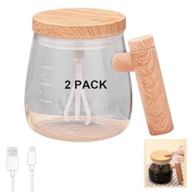 Imagem de Copo de Mistura Elétrica High Mixing Café Auto-Agitação com Vara Detachável Automática Vidro para Casa Escritório e Viag