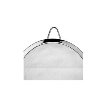 Imagem de Peneira de Cozinha em Aço Inox, 14cm de Diâmetro, para Coar e Polvilhar, 27cm de Comprimento, 120g