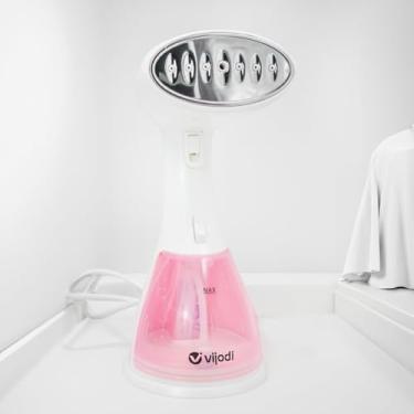 Imagem de Ferro de Passar Roupas a Vapor Vertical 300ml • Passadeira Portátil 1350W • Remove Amassados no Cabide • Ideal para Casa e Viagem
