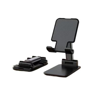 Imagem de Suporte Para Celular e Tablet Mesa Universal Dobrável Ajustável Base Antiderrapante Ideal para Videochamadas Filmes Home Office e Viagens Premium(preto,1 pcs)