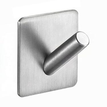 Imagem de Aço Inoxidável Gancho Adesivo Multifuncional Suporte Porta Esponja para Bucha de Pia, Parede e Banheiro(4,WL-2443)