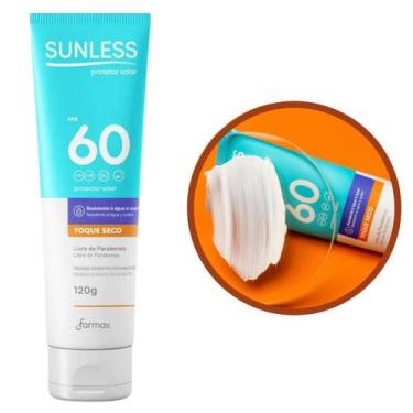 Imagem de Protetor solar fps 60 toque seco 120g novo sunless