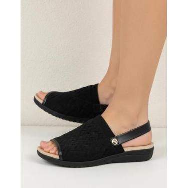 Imagem de Sandália Feminina Tecido Joanete Calce Fácil Ultra Conforto Modare 712