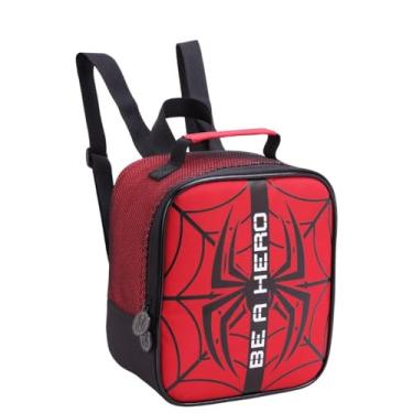 Imagem de Lancheira Térmica Infantil, Design Estampa Personagem Herói, Compartimento Térmico com Elástico, Alças Reguláveis, P/Menino Criança, Viagem Passeio (Lancheira Térmica Personagem Herói)