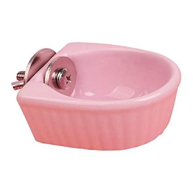 Imagem de Bacia para Pequenos Animais comedouro gaiola removível de água e comida cerâmica suprimentos estimação coelho papagaio esquilo chinchila hamster furão fácil limpar instalação simples redução pisoteio