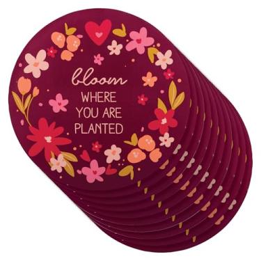 Imagem de Karma, Conjunto de 100 geladeira inspirador Boho com 100, ímãs redondos decorativos de carro e armário à prova de intempéries para meninas, citações motivacionais, lembrancinhas de festa, carro