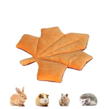 Imagem de ITANDME Cama de coelho almofada de coelho para todas as estações macia em forma de folha para animais de estimação - Almofada confortável e respirável para porquinhos da índia, coelhos, chinchilas