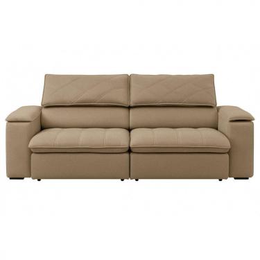 Imagem de Sofá Konrad Retrátil Reclinável Mônaco 2,10 Metros Bouclê Marrom