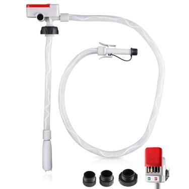 Imagem de Bomba de transferência de combustível alimentada por bateria, bomba elétrica de lata de gás com parada automática - 3,4 GPM de alto fluxo, bomba de sifão automática para gasolina, diesel, água, bomba
