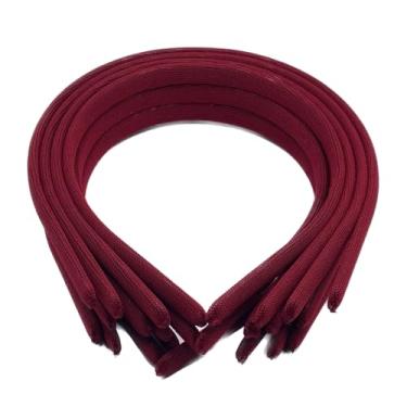 Imagem de Kit 12 Tiaras Encapadas 10mm para Artesanato Acessórios de Cabelo e Laços (Vinho,kit 36 und)