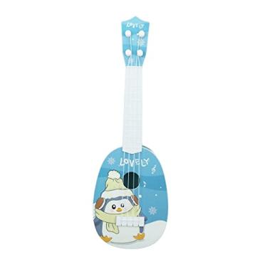 Imagem de Dioche Crianças Brinquedo Ukulele Guitarra Instrumento Musical Seguro Plástico Durável Educação Precoce Crianças Meninos Meninas Idades 3 12 (Estilo 5)