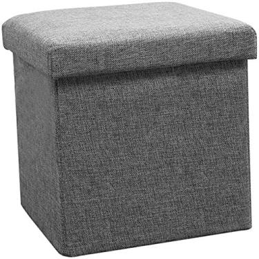 Imagem de Banqueta para os pés, banqueta simples, banquinho para os pés, banco de sofá, dobrável, caixa de brinquedos, mesa de café, sala de estar, quarto, banco dobrável, 5 cores, 2 tamanhos/marrom/127 x 76 cm