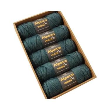 Imagem de Fio De Lã De Alpaca Multicolorido 500g 245 Kit De Tricô Grosso Para Ho