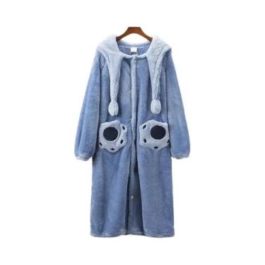 Imagem de Conjunto De Pijamas De Coral Fleece Disney Stitch Para Homens E Mulher