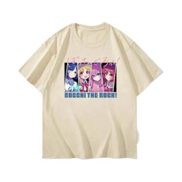 Imagem de Camiseta Oversized De Anime Bocchi the Rock Com Estampa De Música, Cam