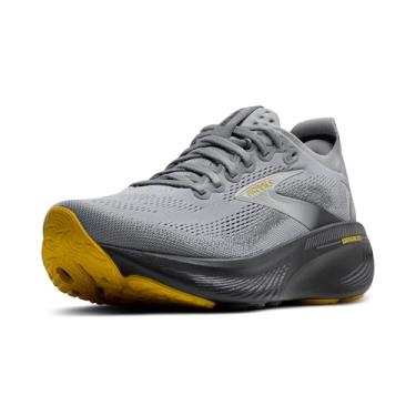 Imagem de Brooks Tênis de corrida e caminhada masculino Adrenaline GTS 25, Cinza Primer/Ébano/Jasmin, 12 Wide