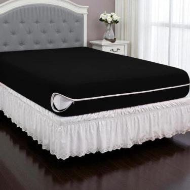 Imagem de Capa Protetora DE Colchão Casal Padrão Com Zíper Malha Gel Luxo - ENXO