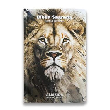 Imagem de Bíblia Sagrada Leão Medieval - Palavra de Jesus em Vermelho - Capa Dur