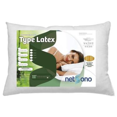 Imagem de Travesseiro Netsono Type Latex 57% Fibra de Bambu 43% Algodão 45x65x16