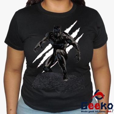 Imagem de Baby Look Pantera Negra 100% Algodão - Wakanda Forever - Black Panther