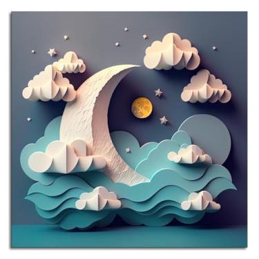 Imagem de Arte em papel estilo pôster impressões em tela arte de parede de berçário para casa 1 painéis decorações não ramed 20.3 cm x 20.3 cm