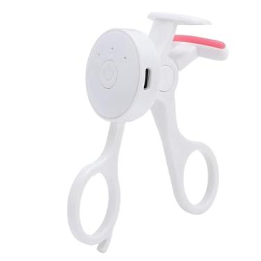 Imagem de Dioche Modelador de Cílios Aquecido Elétrico Portátil Recarregável Com 3 Configurações de Temperatura para Mulheres Design Curvo de Longa Duração Almofadas de Silicone Seguras Material (Branca)