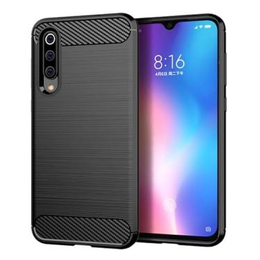 Imagem de Capa para XIAOMI Mi 9 SE Capa,Material de fibra de carbono,Macio antiderrapante,anti-óleo,Proteção total de capa de telefone compatível com XIAOMI Mi 9 SE-Black