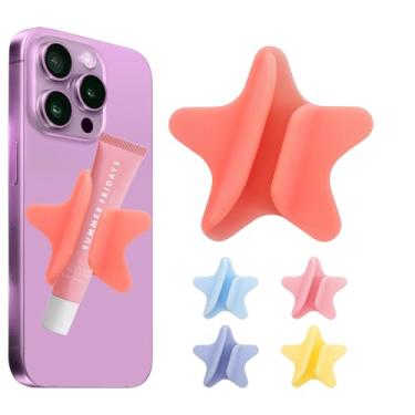 Imagem de Nottnnut Capa de telefone com brilho labial para batom, protetor labial compatível com todos os modelos de telefone Star (laranja)