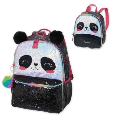 Imagem de Kit Mochila E Estojo Escolar Infantil Coleção Pack Me Pacifi