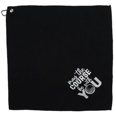 Imagem de Veworn Toalha de golfe de microfibra bordada engraçada, presentes de golfe divertidos para ele, presentes de aniversário, aposentadoria, para fãs de golfe, acessórios esportivos para homens e mulheres