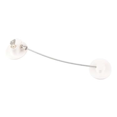 Imagem de Trava de geladeira, design combinado, trava de freezer multifuncional ABS de metal forte para porta de janela de armário (FQ3 branco)