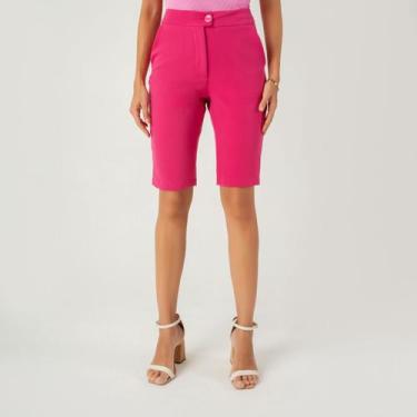 Imagem de Bermuda susie casual alfaiataria feminino, Pink, G, 10 unidades