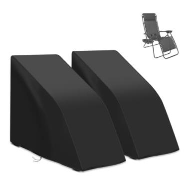 Imagem de Fizentia 2 peças de capa de cadeira de gravidade zero, capas de cadeiras dobráveis à prova d'água, para relaxar ao ar livre, proteção contra poeira e poltronas dobráveis