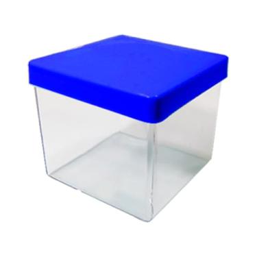 Imagem de Kit 10 Caixa Acrílica 5x5 Caixinha Lembrancinha Porta Doce Festa (Azul Royal)