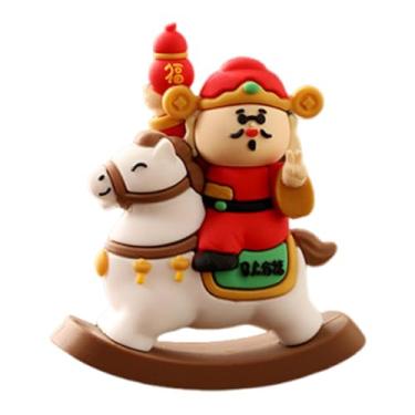 Imagem de Ｂｅｓｇａ Cavalo de balanço, da Riqueza, Ornamento, Estatueta, Colecionável, Pequena Estátua, Decoração de Mesa para Sala de Estar, Estante de Livros, Cavalo Branco