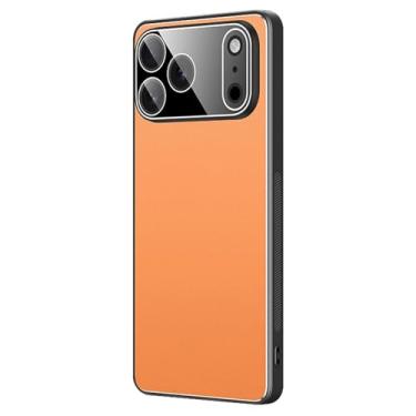 Imagem de Genérico Capa para iPhone 17/17 Air/17 Pro/17 Pro MAX, proteção de lente de câmera, cobertura fina anti-riscos, tampa dura (laranja, 17)