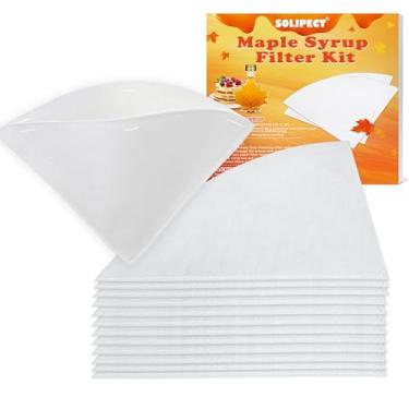 Imagem de Conjunto de filtros de xarope de bordo, filtros reutilizáveis de grau alimentício premium - Inclui (1) filtro de ebulição resistente e (12) pré-filtros para coleção de seiva