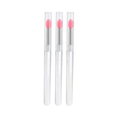 Imagem de Pincel De Batom De Silicone Macio Com Cabo Transparente Aplicador De B