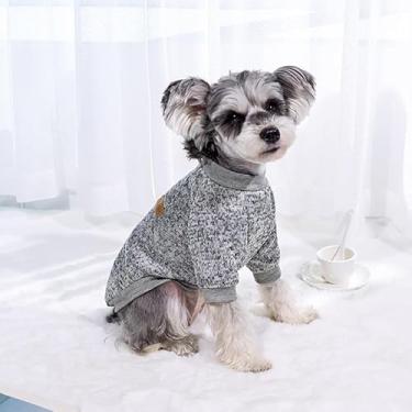 Imagem de Suéter para cães, roupas de inverno, quente, macio, para cães, gatos, clima frio, pulôver