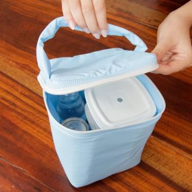 Imagem de Bolsa Térmica Impermeável 4,5L Ursinho Cooler para Marmita, Bebidas e Garrafa, Dobrável, 75045AZULUe Livre de BPA 75045AZULU