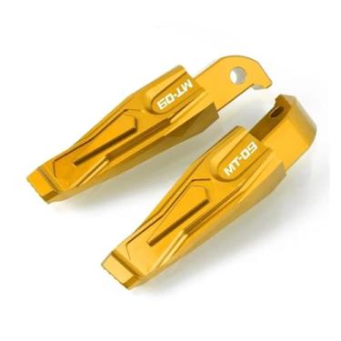 Imagem de Anti-derrapante Pés dobráveis ​​rearset para MT-03 2013-2020 MT07 MT09 TMAX 530 2013-2018 NMAX 155 2015-2018 XP 500 560(Gold MT-09)