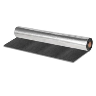 Imagem de Manta Aluminizada Auto Adesiva, 90cm x 10m, Asfáltica, Impermeável, Proteção Térmica para Telhas e Calhas