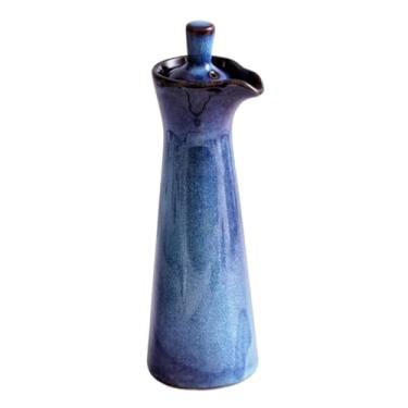 Imagem de Garrafa de molho de soja - Recipiente de cerâmica japonesa de 120 ml - Dispensador de óleo para cozinha - para xarope de cozinha, tempero, condimento de cozinha, despensa de mel, bancada, restaurador