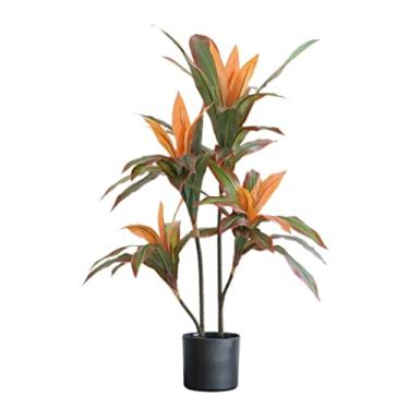 Imagem de SLGGPJBU Plantas falsas, planta artificial, árvore artificial, vegetação em grande escala, árvores falsas para sala de estar, plantas artificiais, interior e exterior, 115 cm