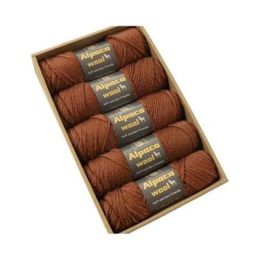 Imagem de Fio De Lã De Alpaca Multicolorido 500g 245 Kit De Tricô Grosso Para Ho