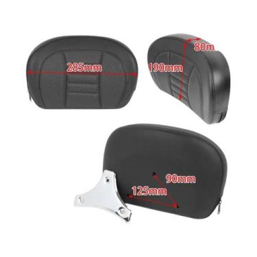 Imagem de Encosto De Sissy Bar Preto Com Suporte Para Harley Touring Softail Sli