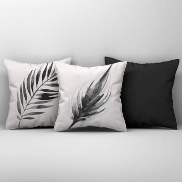 Imagem de Kit Trio Capas de Almofadas Estampadas em Veludo Suede 45cm x 45cm - D