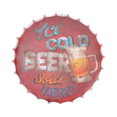 Imagem de Placa De Metal Decorativa Vintage Com Tampa De Garrafa Para Restaurant